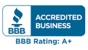 BBB Accredited business logo with A+ rating